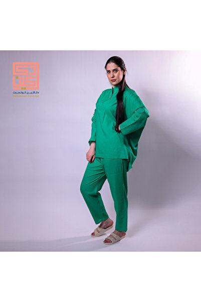 Dakakeen Concept Green Linen Autumn Suit – Premium French Linen, Lightweight,...