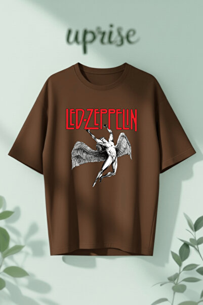 Vordevia Tricou oversize din bumbac cu imprimeu Led Zeppelin