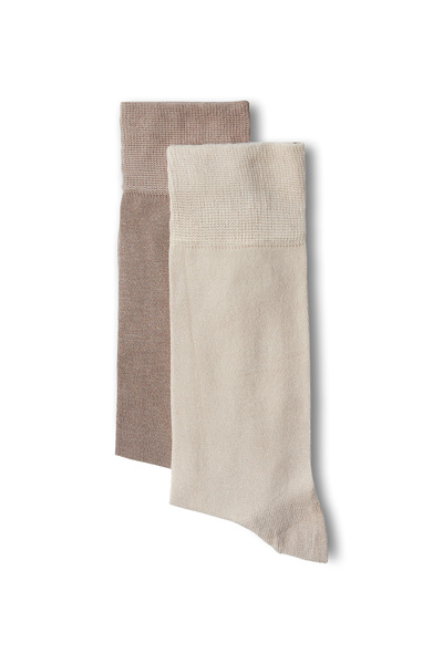 Abdullah Kiğılı Σετ 2 ίσιων λεπτών κάλτσες από ελαστικό μείγμα μπαμπού Lycra