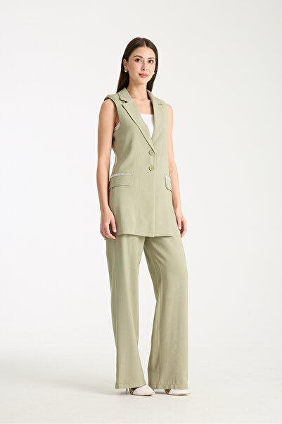 MiraMore Butik Stone Detailed Vest and Trousers Women's Set