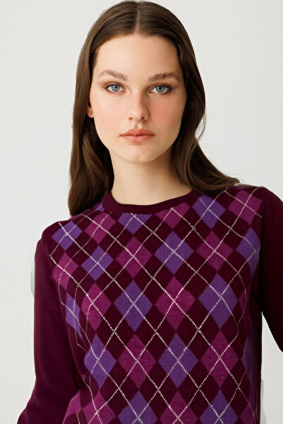 Desen Triko Γυναικείο μάλλινο πουλόβερ με λαιμόκοψη ζιβάγκο και διακοσμητικό ...