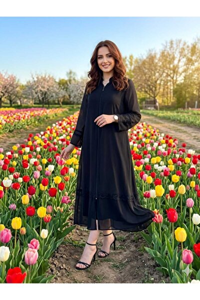 MYMİSİY Διπλής στρώσης σιφόν καλοκαιρινό πανωφόρι