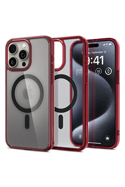Spigen Υπέρ-Υβριδικό MagSafe, παγωμένο βαθύ κόκκινο - iPhone 15 Pro