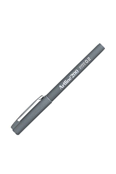artline 220N Super Fine İnce Keçe Uçlu Yazı Kalemi Uç:0,2mm Gri