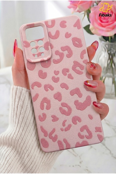 Fibaks Redmi Note 11 Pro/Note 12 Pro 4G Kılıf Pembe Leopar Şık Tasarımlı Prem...