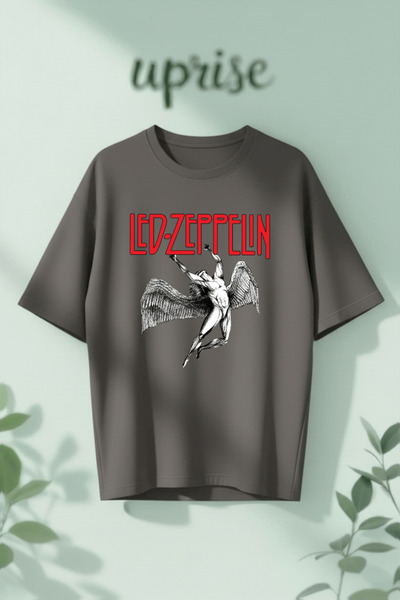 Vordevia Led Zeppelin Printed Cotton Oversize T-Shirt