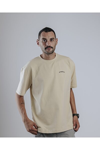 Snugface The Printed Oversized Mens Tshirts, Beige, SF15-3BEI , Size-M