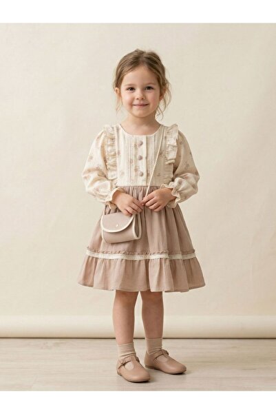 Cherrys Bebek Βαμβακερό φόρεμα με σχέδιο τριαντάφυλλα