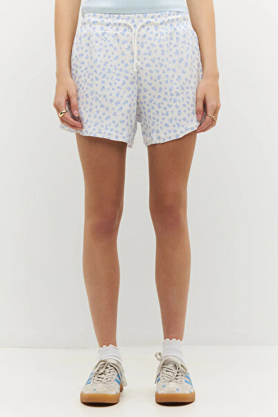 No Matter What Elastic Waist Mini Floral Patterned Comfortable Shorts