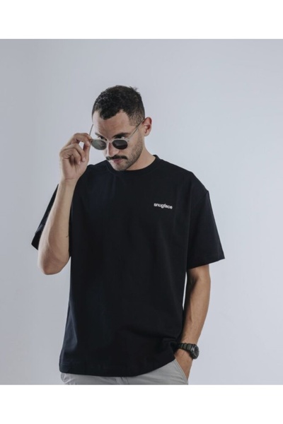 Snugface The Strap Oversized Mens Tshirts, Black, SF15-5BLK , Size-M