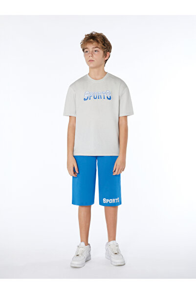 Elsima Men's Waiter Boy Short-Sleeved Capri Pajama Set Summer