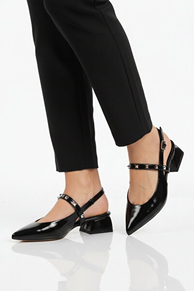Aspor Black Narrow Fit Women's Heeled Shoes