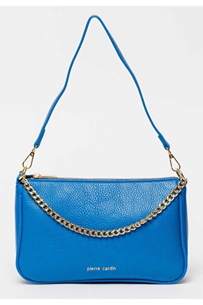 Pierre Cardin , Eco-leather bag with shoulder strap and textured look, Royal ...