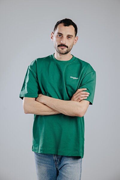 Snugface The Basic Oversized Mens Tshirts, Green, SF15-4GRN , Size-L