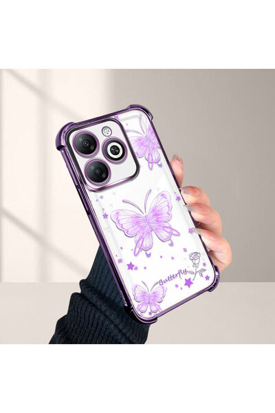 CASEVIBE Infinix Smart 8/8 Pro Compatible Stylish Butterfly Pattern Drop-Resi...