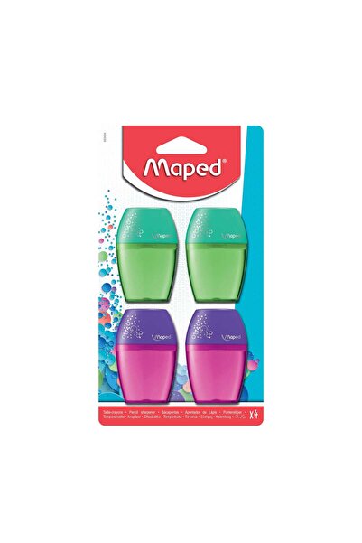 Maped مبراة MD003404، عبوة من 4 قطع متنوعة
