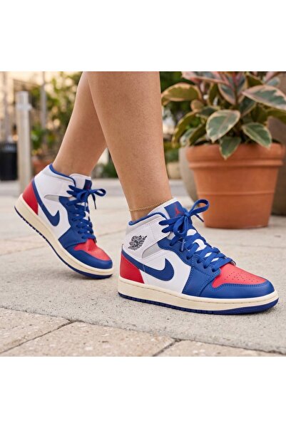 Nike Air Jordan 1 Mid White Casual Αθλητικά Παπούτσια