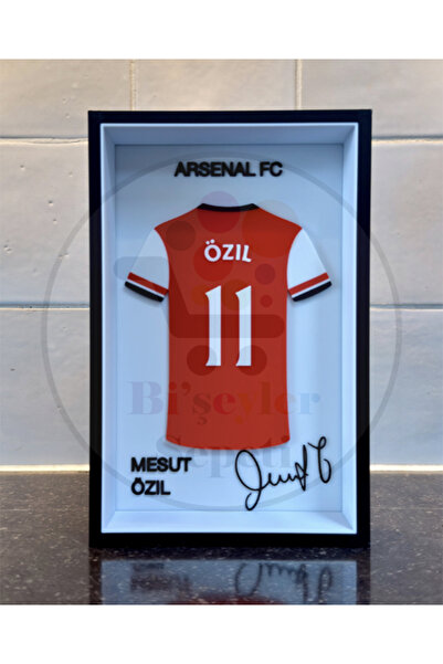 Bi'şeyler Sepeti Mesut Özil - Arsenal FC - Forma İmzalı Çerçeve Hediyelik 14x...