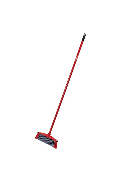 Vileda 3Action Broom with Stick, Red