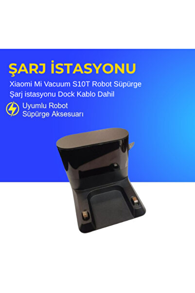 ümit maker Xiaomi Mi Vacuum S10T Robot Süpürge Şarj istasyonu Dock Kablo Dahil
