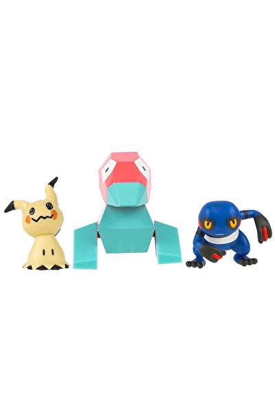 Sunman Pokemon Battle 3-Figure Set Pok/95155-G - Mimikyu-Porygon-Croagunk