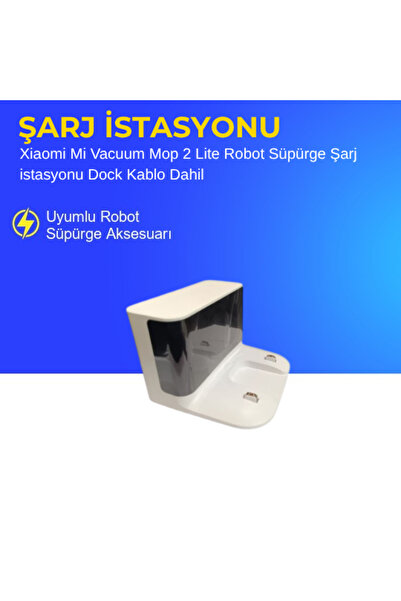 ümit maker Xiaomi Mi Vacuum Mop 2 Lite Robot Süpürge Şarj istasyonu Dock Kabl...