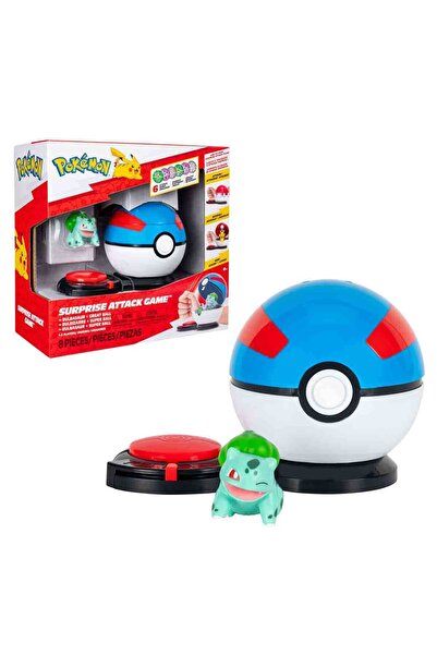 Sunman Pokemon Sürpriz Atak Oyun Seti - Bulbasaur Ve Great Ball