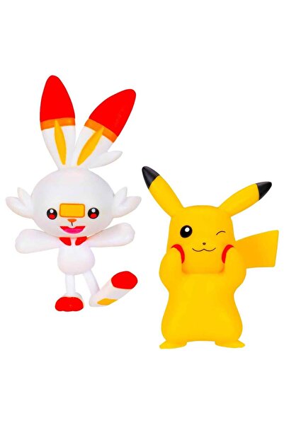 Sunman Pokemon Battle 2-Figure Set Pok/Pkw3355-B - Pikachu and Scorbunny