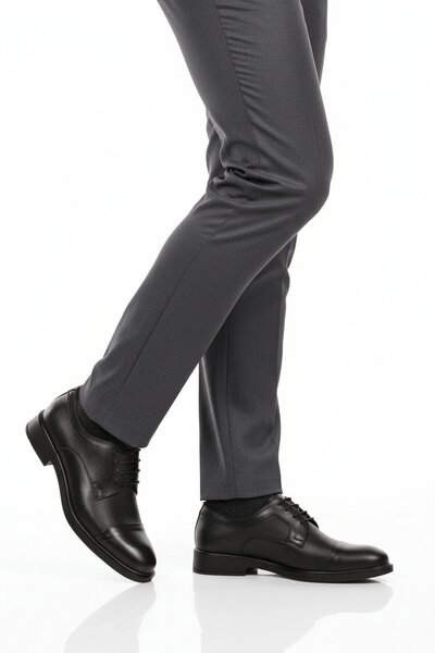 Aspor Black Genuine Leather Men's Casual Shoes