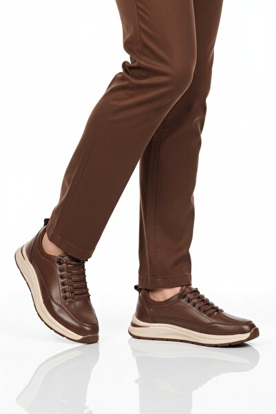Aspor Brown Genuine Leather Men's Casual Shoes