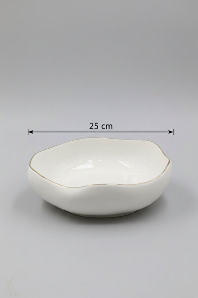 İpek Porselen Şık 25 Cm Yaldızlı Salata Tabak 2 Kişilik Zahra Model – Ev Ve O...