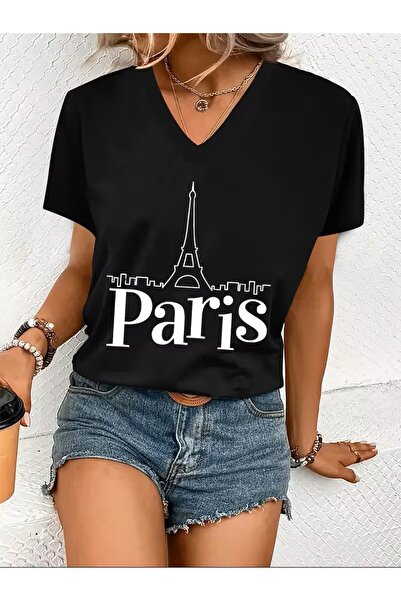 yombaa Μπλουζάκι με στάμπα. Κοντομάνικο καλοκαιρινό & ανοιξιάτικο casual τοπ,...