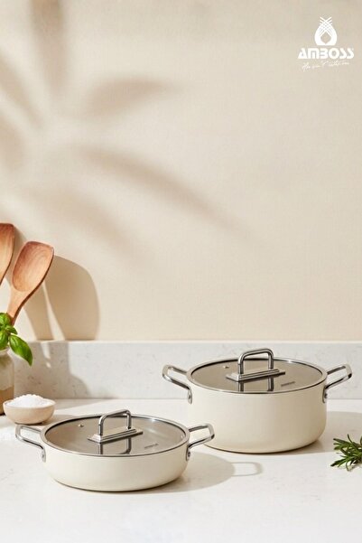 Amboss Sera Nova Ceramic 4 Piece Cookware Set - Latte