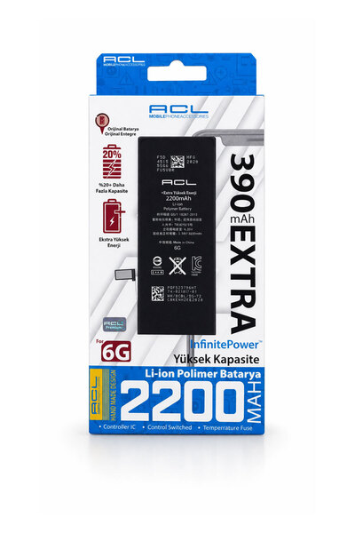 ACL 6G Uyumlu Güçlendirilmiş Batarya - 2200 mAh Yüksek Kapasite (InfinitePowe...