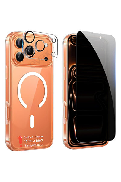 Evax iPhone 17 Pro Max Uyumlu 1 MagSafe Kılıf + 1 Hayalet Ekran Koruyucu + 1 ...