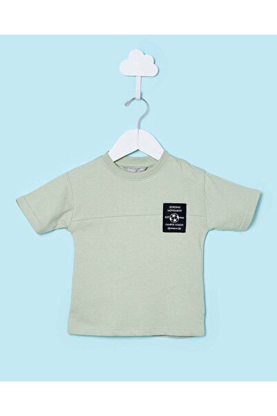 REDTAG Infant Boys Mint Printed T-Shirt