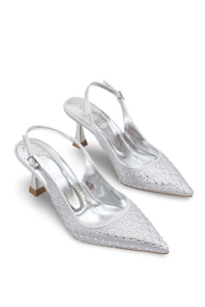 Riccon Kadın Sivri Burunlu Arkası Açık İnce Topuklu Ayakkabı 0012753