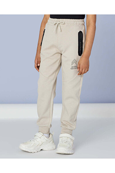 REDTAG Boys Beige Active Pants