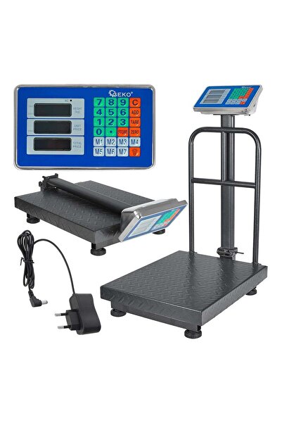 GEKO Εμπορικός Ζυγός-Ζυγαριά Με Πλατφόρμα Και Οθόνη LCD 300kg