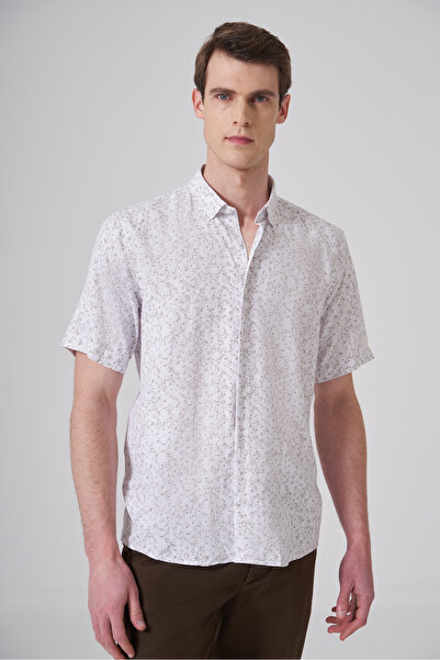 Morven Cămașă pentru bărbați, maro, Trend, cu croială normală, cu guler cu na...