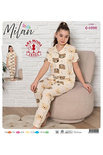 ars moda ışığı Milan Panda Desenli Yarım Düğmeli