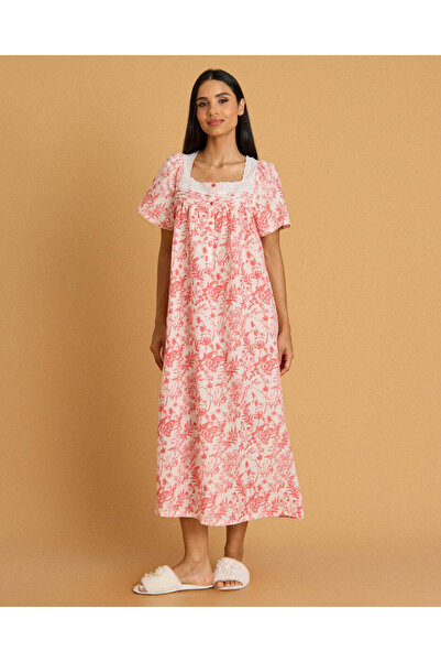 REDTAG Women Pink Floral Nightgown