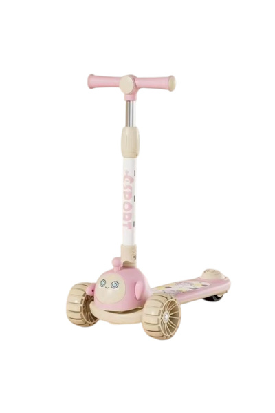 CWT C Sport 807 Ροζ Παιδικό Πατίνι, Αναδιπλούμενο, Φώτα LED και Μουσική, 3 Τρ...