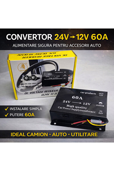 PARADOX SINCE 1992 Μετατροπέας τάσης 24V 12V 60A αυτοκινήτου φορτηγού, μειωτή...