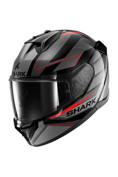 Shark D-SKWAL 3 SIZLAR KAPALI KASK KIRMIZI GRİ