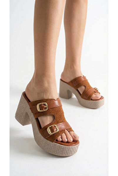 Limeo Γυναικεία παπούτσια με διπλές Με αγκράφα λωρίδες στο πλάι, ανοιχτό μπρο...