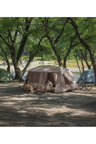 lstri Kamp Çadırı 10 Kişilik Pencereli Aile Çadırı Tenteli Dayanıklı 290X400X190