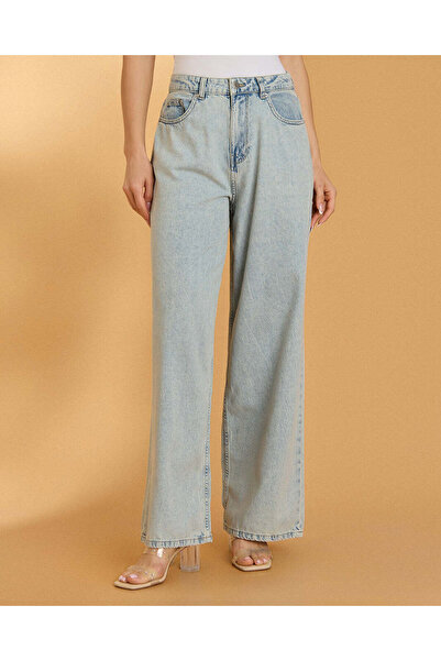 REDTAG Women Blue Wide Leg Jeans