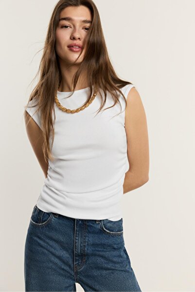 LEFTIES Büzgülü t-shirt