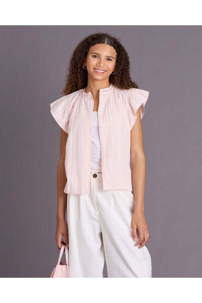 REDTAG Girls Beige Sleeveless Blouse
